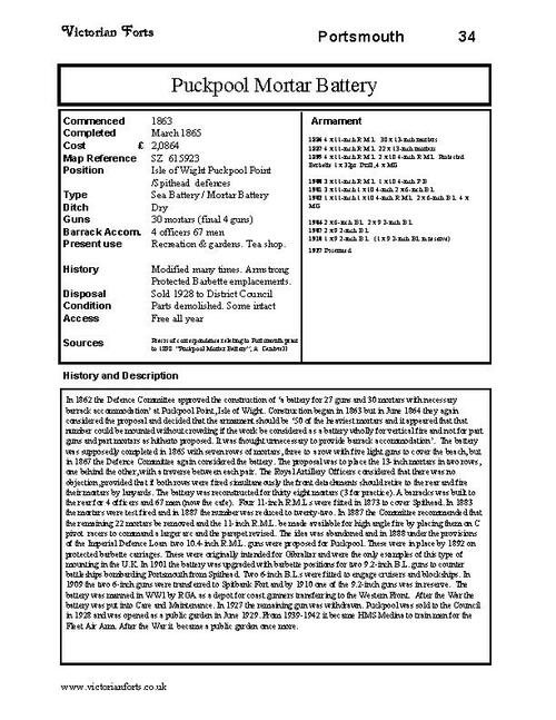 Puckpool Mortar Battery datasheet